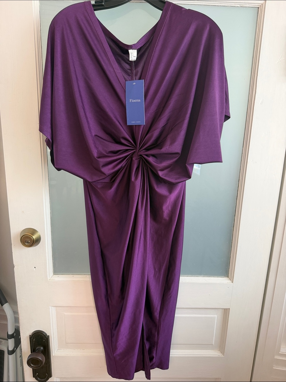Foemrs Purple Knot-Front Midi Dress